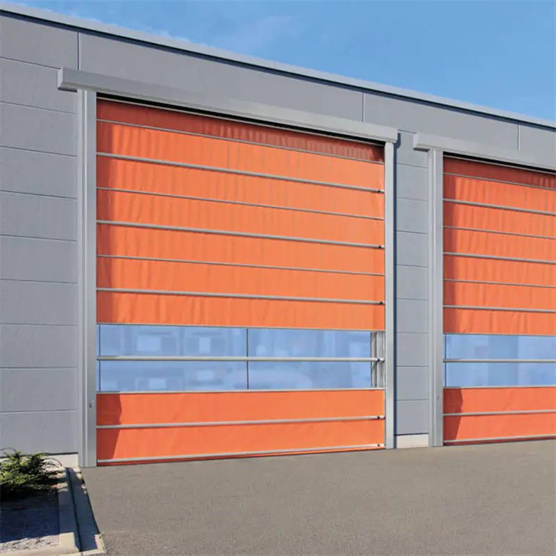 Transparent PVC automatic high speed sheet doors clean room Fast Rolling shutter door Free N95 Mask