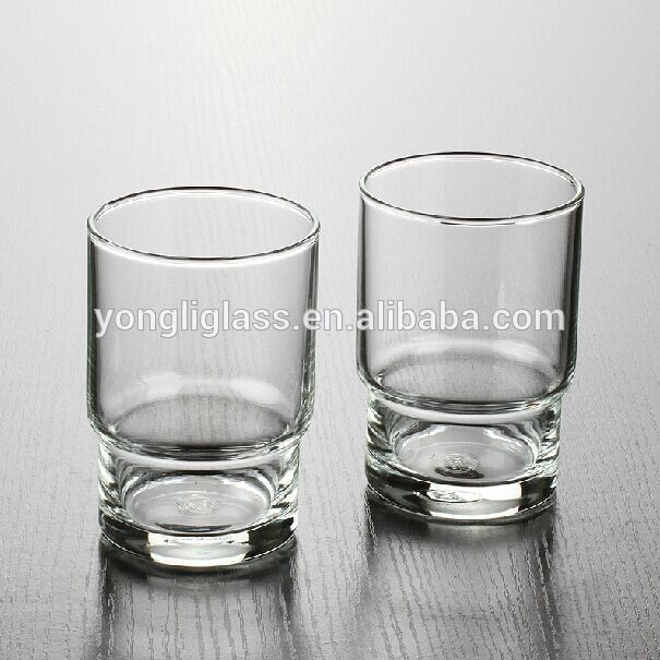 220ml special design stackable clear drinking glass cup