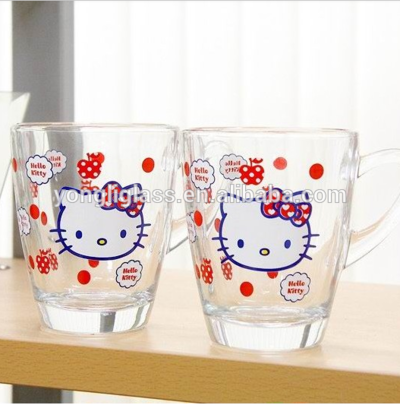 New products hello kitty drinking glass, bulk drinking glass, drinking water milk beer glass