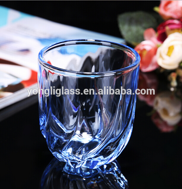 2015 Hot selling stemless wine glass, drinking cut glass cup , whiskey glass cup