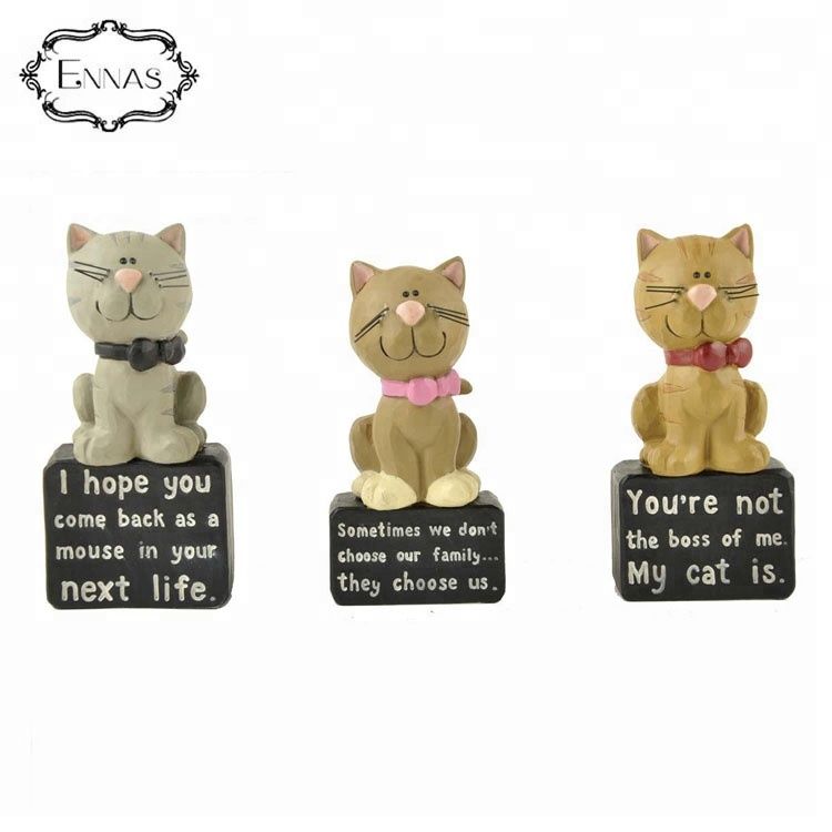 Customized handmade birthday gifts cute little cat unique resin crafts