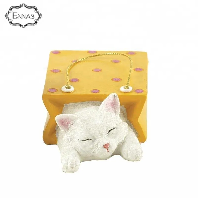 New Resin Decoration 3d Cat Statue Figurine Home Garden Sculptural Holds Ornament