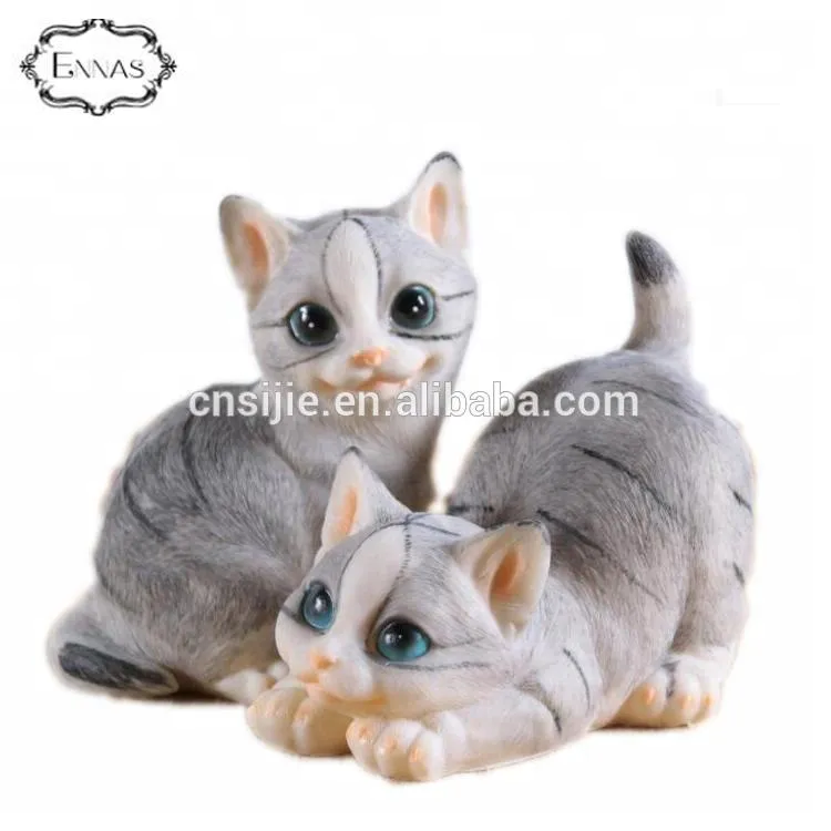 Polyresin indoor decorative custom mini cat statues