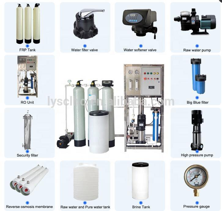 Industrial RO water plant price for 1000 liter per hour for reverse osmosis 500 lph treatment