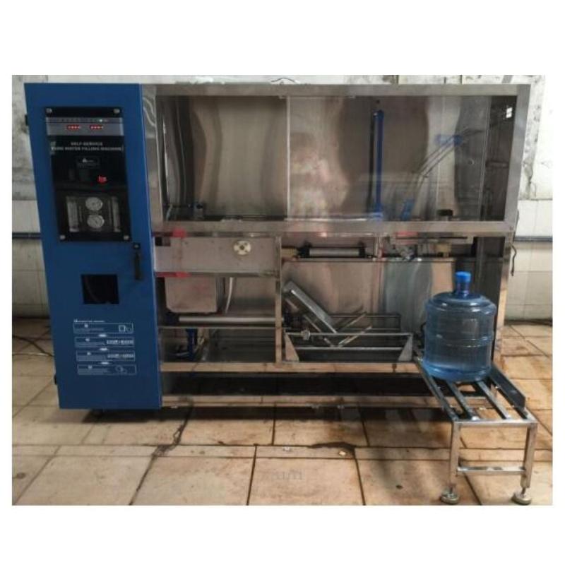 Guangzhou Factory Automatic 5 Gallon Bottle Washing Filling Capping Reverse Osmosis Pure Water Vending Machine