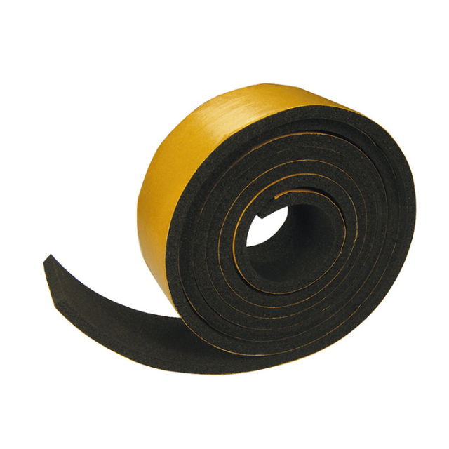 Epdm flat foam seal strip with self-adhesive tape with mechanical accessories