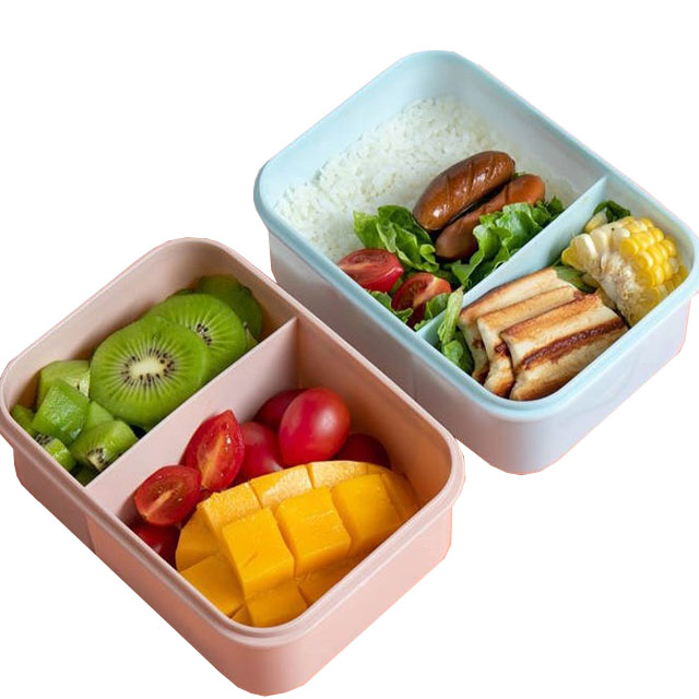Microwave oven lunch box bento boxwith sealing ring compartmentalized tableware box mess tin