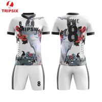 Custom Cheap Black White Euro Football Shirt Maker Soccer Jersey Uniform