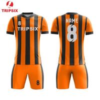 Cheap Blank Orange Direct Soccer Team Uniform Set