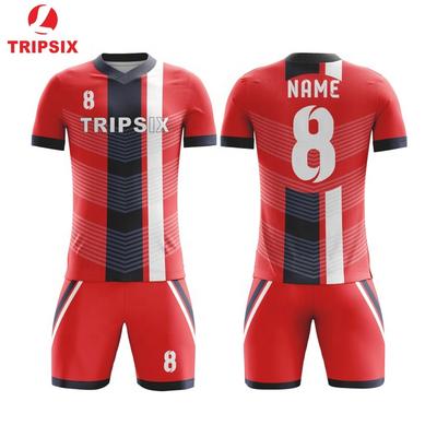 100% Polyester Custom Soccer Jerseys With Sublimation Printing