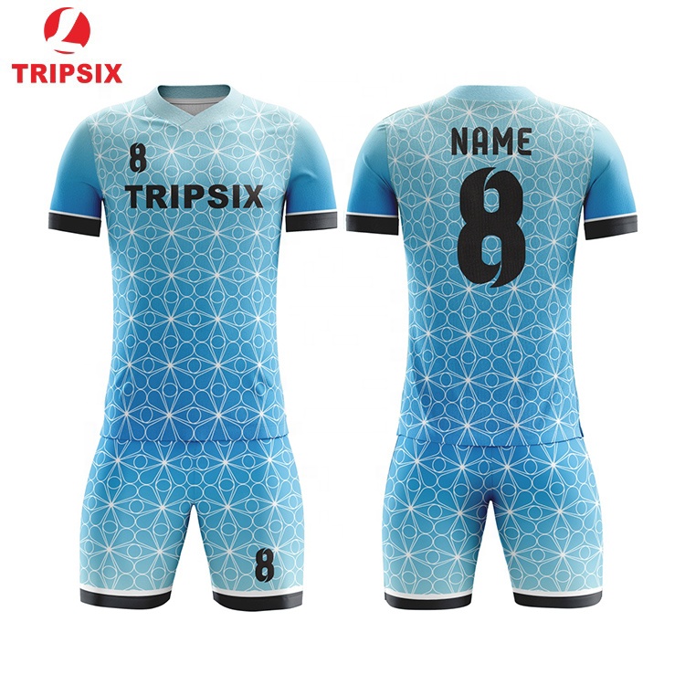 Sample Free Customized Thailand Quality National Team Blue Soccer Jersey