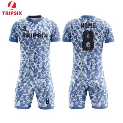 New Sky Blue Soccer Jersey Sportswear Pattern For Boy