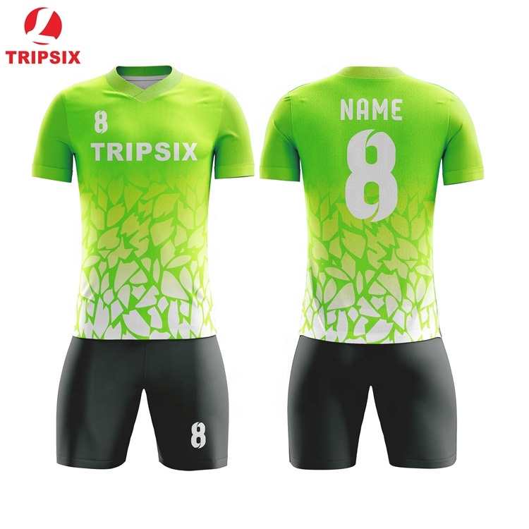 2020 Boys Kids Green Practice Soccer Jersey And Short Pant