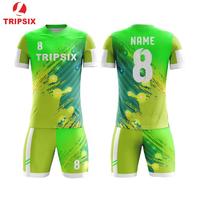 Green Yellow Thai Football Uniform Jersey For Men