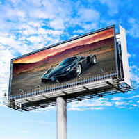 Outdoor Double Sided advertising unipole billboard
