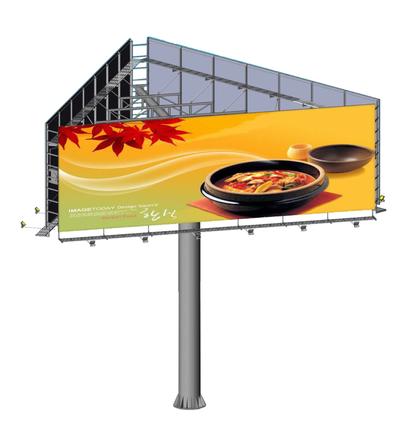 Outdoor advertising equipment furniture three side billboard for sale