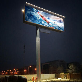 Unipole outdoor steel structure advertising billboard material