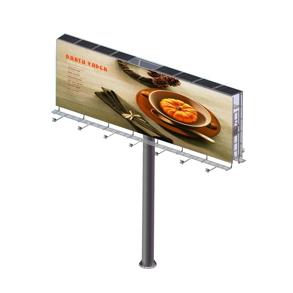 Solar powered electronic advertising billboards equipment