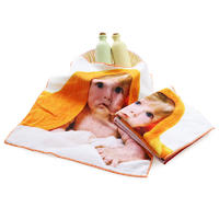 Customdigital printed 100% cotton hand towels for Kids cartoon personalized towel