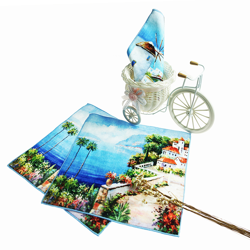 100% cotton custom towel printing Top Selling pattern Customized Printed Face Towels