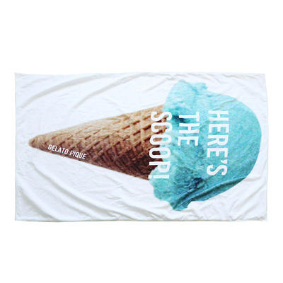 Factory Price Food Ice Cream Photo Printed Beach Towel 100% Cotton