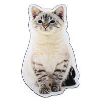 luxury custom made print cotton baby bath towel cartoon cute animal cat shape irregular for kids children gift