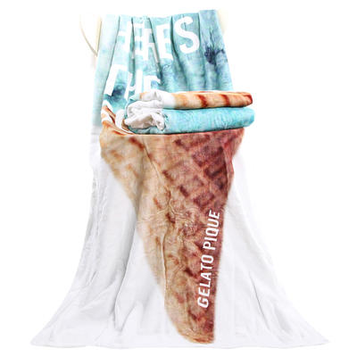 large personalized custom digital printed 100% cotton blanket sand free beach towel