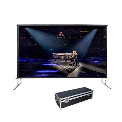 Fast Folding Projector Screen PVC Rear Projection ScreenAluminium Case Front and Rear Fast Fold Screen With Flight Case