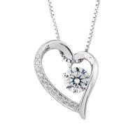 Wholesale 925 Silver Best Friend Stone Heart Choker Necklace
