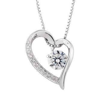 Wholesale 925 Silver Best Friend Stone Heart Choker Necklace