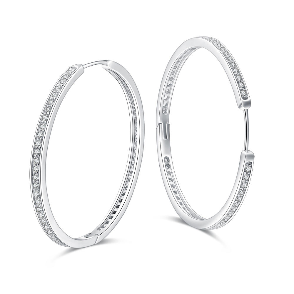 product-Big Size Latest Trends Silver New Model Cz Earrings Hoop-BEYALY-img-3