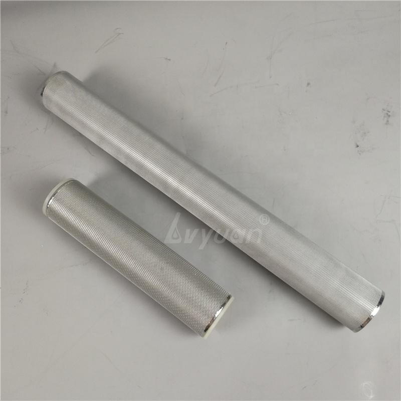 Cleanable 5 10 20 30 inch 1 5 10 25 50 80 100 microns Sintering SUS 304 316L Stainless Steel Mesh Cylindrical Filter Cartridge