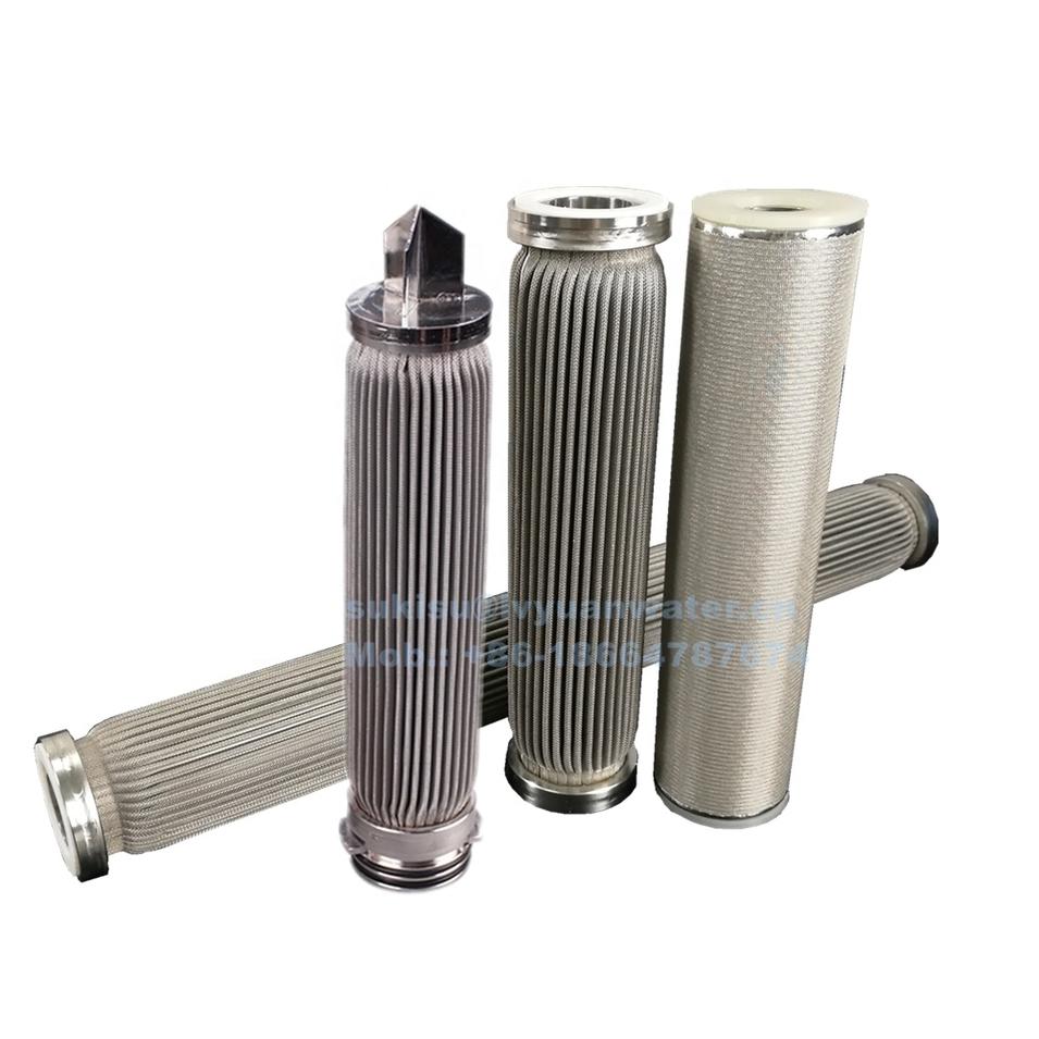 1 5 10 20 micron stainless steel mesh pleated filter cartridge for oil/water treatment