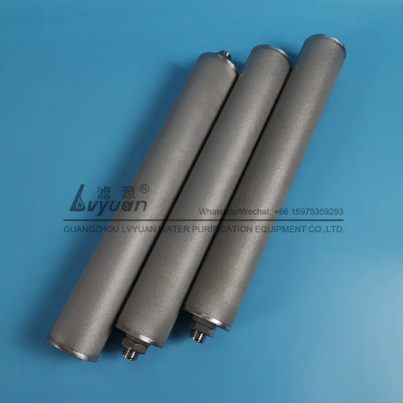 Guangzhou factory 50 microns stainless steel 304 316L mesh filter sinter porous metal filter tube for water/liquid/air treatment