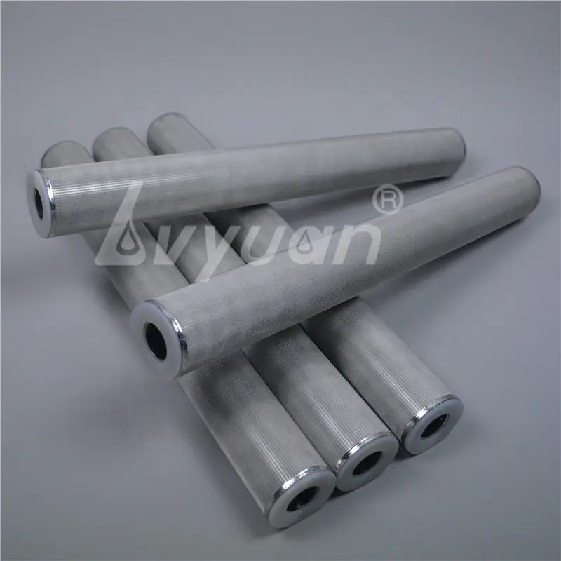 High Temperature 5 layers Cylindrical Sintered Metal Stainless Steel wire cloth filter Cartridge for filter oil solid liquid