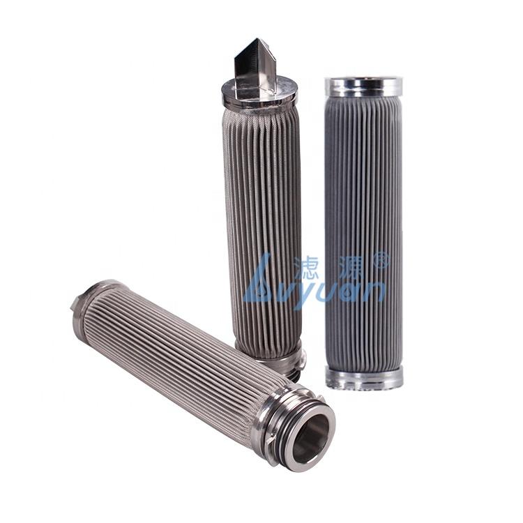 High Pressure SS Mesh 304/316L Stainless Steel Pleated Filter Cartridge with DOE 226/Fin 1 10 micron chemical filtration