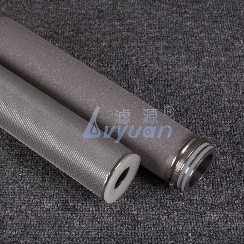 Standard & slim SUS304 316L SS powder media filter 10 20 30 40 50 microns sintered stainless steel filter for water treatment
