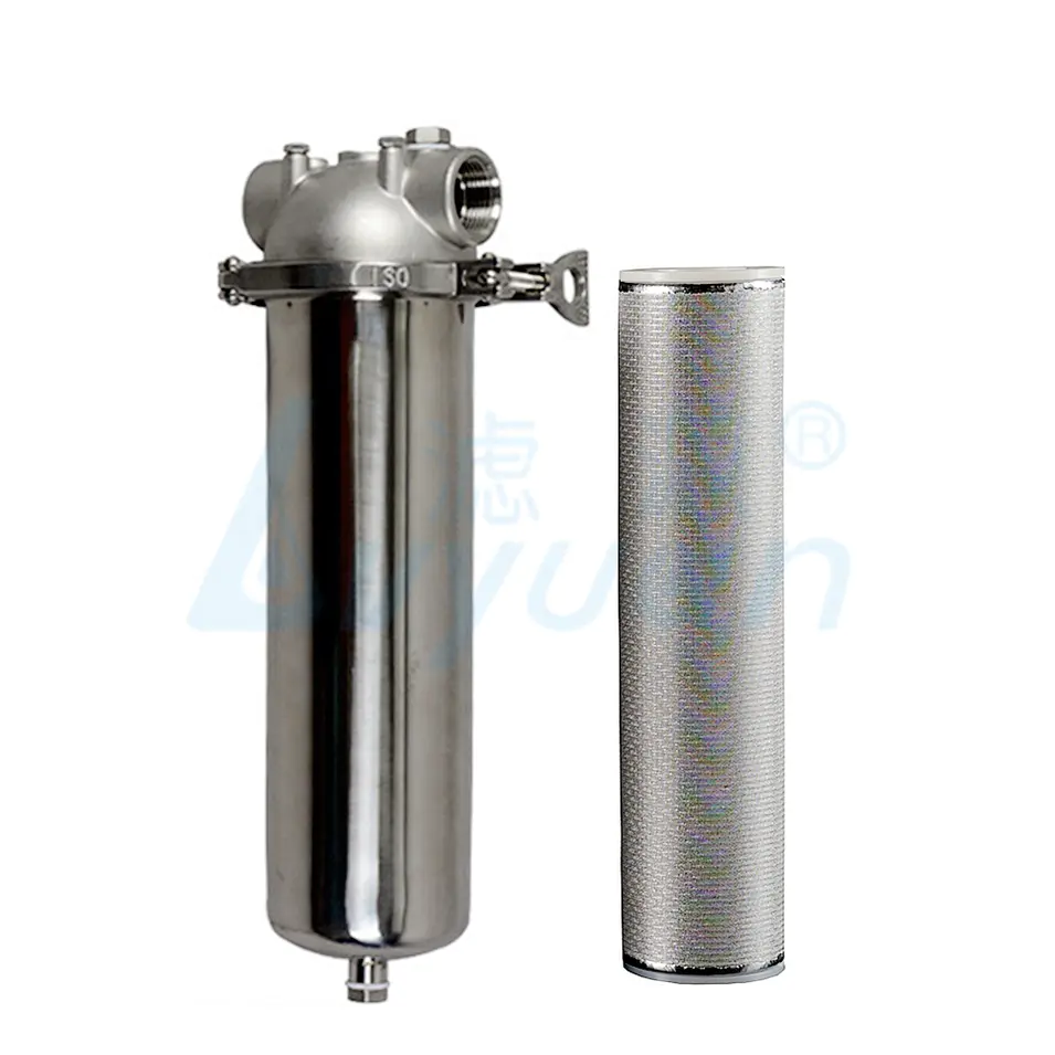 10 inch sintered porous metal mesh filter with stainless steel water filter housing