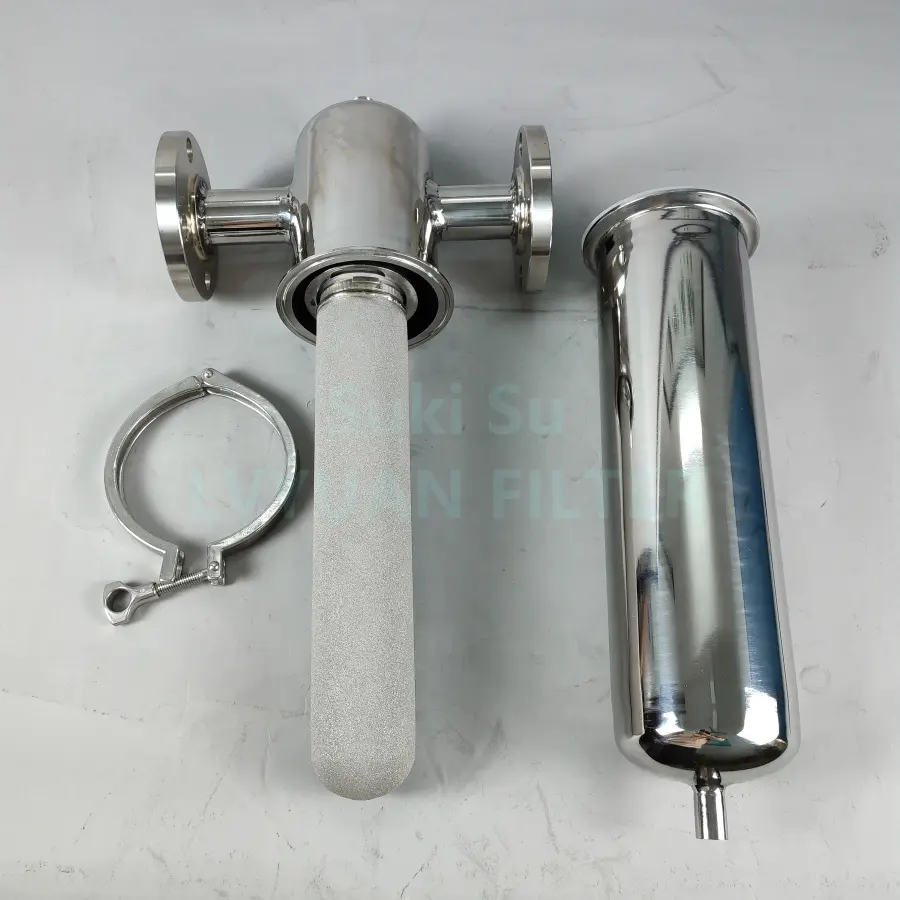 Industrial High Pressure Stainless Steel Steam Filter for cleaner water gas air filter treatment machine