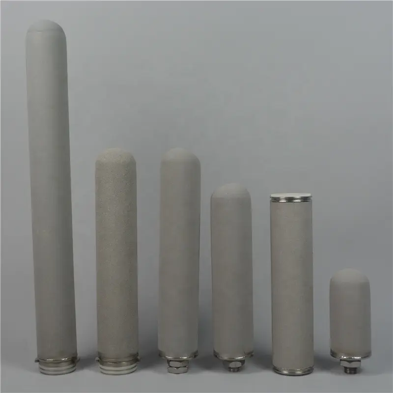 1 5 10micron sintered porous stainless steel SS316 metal powder filter cartridge for alkaline water filter
