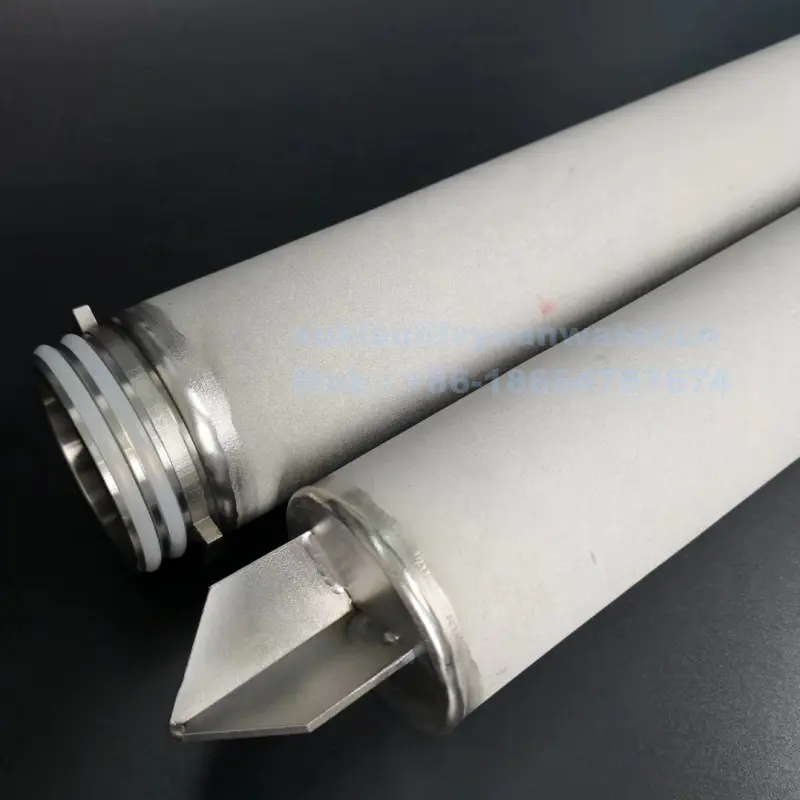 OEM 0.2 0.45 1 3 5 10 25 50 80 100 um micron Sintered stainless steel porous filter Cartridge with 226 M30 M20 DOE end cap-s