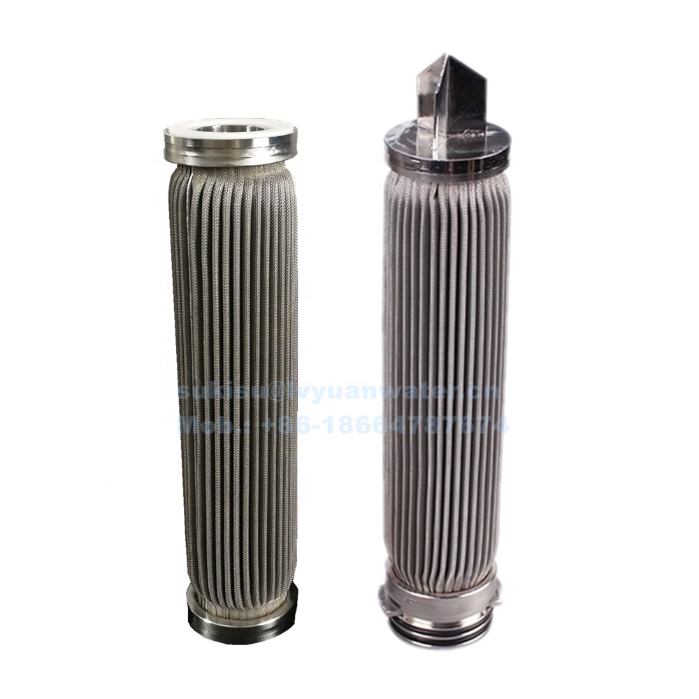 candle type liquid filter with plastic EPDM/Silicone gasket 10 microns doe sintered metal filter cartridge
