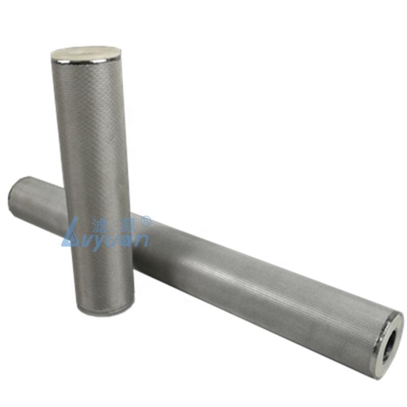 Cleanable 5 10 20 30 inch 1 5 10 25 50 80 100 microns Sintering SUS 304 316L Stainless Steel Mesh Cylindrical Filter Cartridge