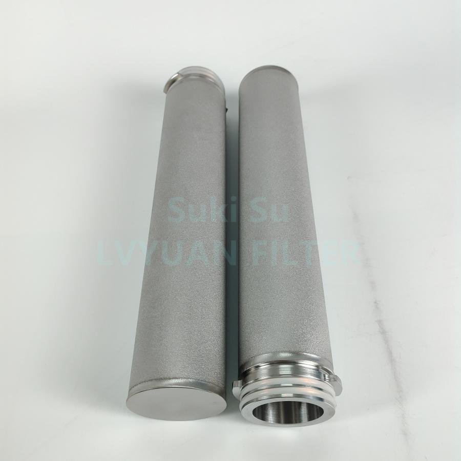 0.2 micron cartridge Stainless steel Compressed air Steam Filter Element for sintered SS316L metal filters