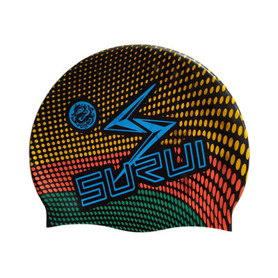 Hot Sale High quality trendy designer custom printed silicone swim cap