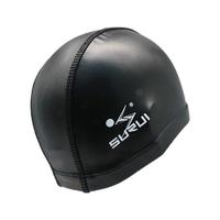 Low Price Coloful Pu Coated Swim Cap Keeping Long Hair Off The Face
