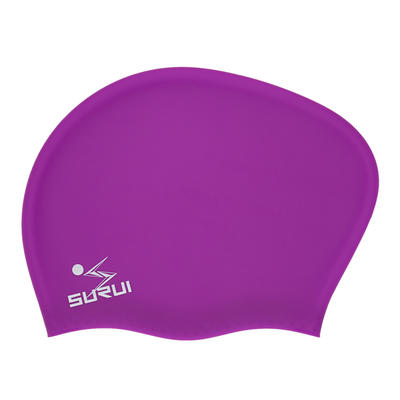 comfortable Lady Waterproof Long Hair Silicone Swim Cap