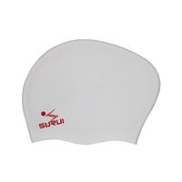 Waterproof Ear Protection Ladies Long Hair Silicone Swimming Cap