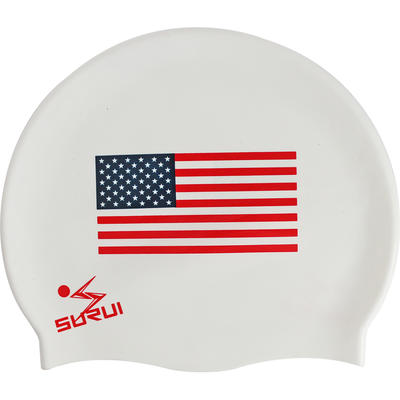 Wholesale PrintingLogo Best Silicone Country Flag Swimming Cap