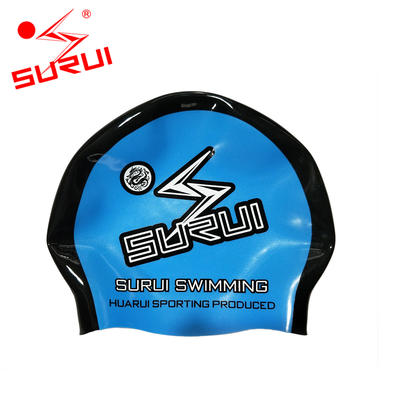 2019 OEM custom logo printed suitable seamless hat silicone swim cap